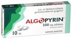 Algopyrin 500 dobozkép