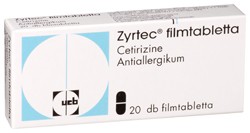 ZYRTEC 10 mg dobozkép