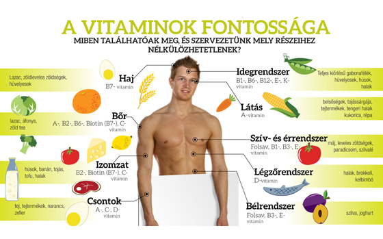 Vitaminok infografika