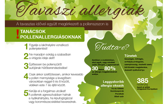 Pollenallergia infografika
