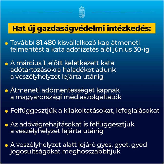 6 új gazdaságvédelmi intézkedés