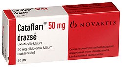 Cataflam 50 mg dobozkép