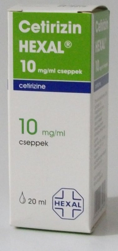 Cetirizin Hexal csepp dobozkép dobozkép