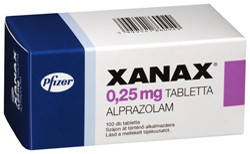 Xanax 0,25 dobozkép