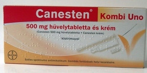 Canesten Kombi Uno hüvelytabletta és krém dobozkép