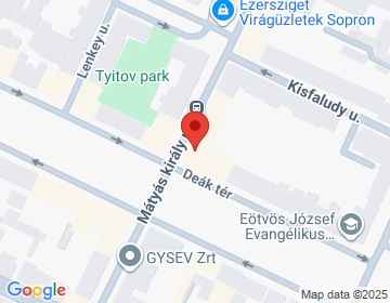 9400 Sopron Mátyás király u. 17.