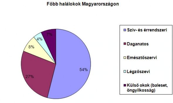 Halálokok aránya Magyarországon