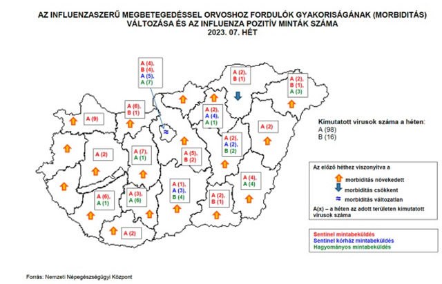 Influenzajárvány, 2023.02.23.