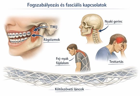 Ábra: a fogszabályozás és a fascia kapcsolata